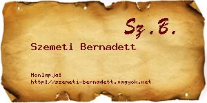 Szemeti Bernadett névjegykártya